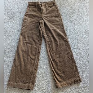 Lands' End Brown Wide Leg Corduroy Pants